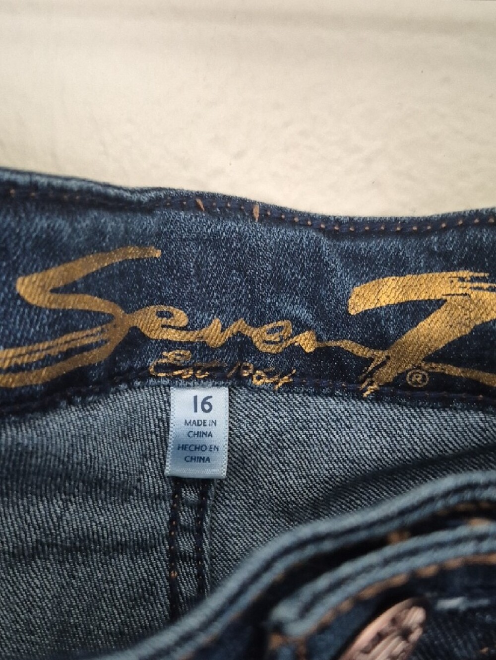 Seven7 Dark Blue Boyfriend Jeans - Picture 2 of 6